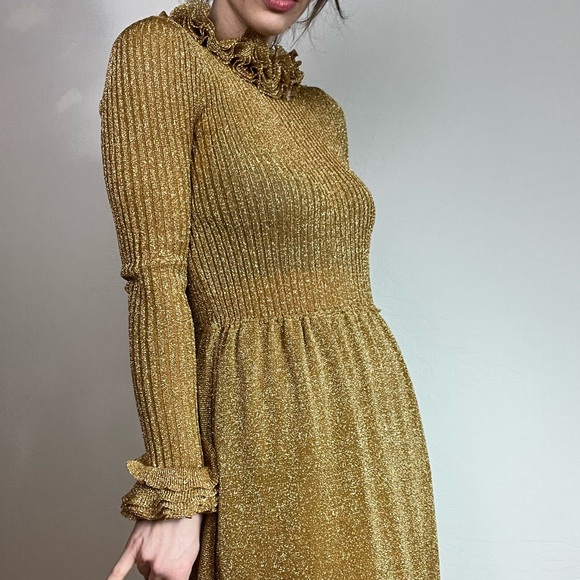 Roncelli Gold Knit Maxi Dress - Picture 13 of 16